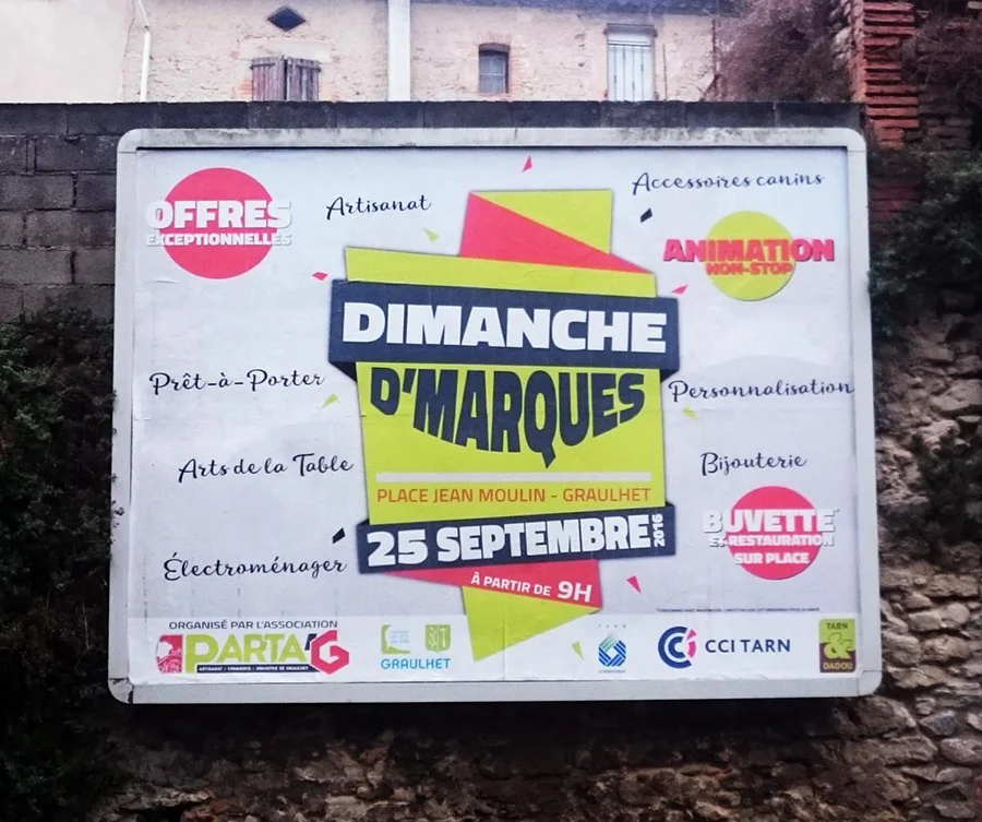 Affiche "Dimanche D'Marques" 2016 - Parta'G